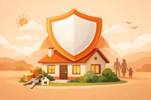 住宅ローンの団信で家計と住まいを守るイメージ