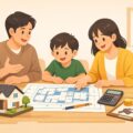 住宅ローンと家づくりの資金計画をするイメージ