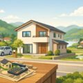 地方で住宅を購入する家族のイメージ