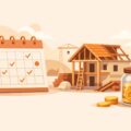住宅ローンの支払い開始時期をイメージしたイラスト