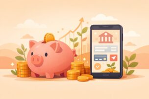 ネットで申し込む定期預金で安全にお金を増やすイメージ