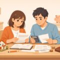 住宅ローンの返済計画を確認する夫婦のイメージ