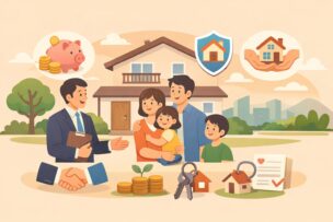 勤労者向けの非営利金融機関による住宅ローンのイメージ