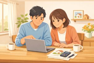 住宅ローンの審査基準を確認する夫婦のイメージ