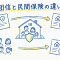 フラット35の団信と収入保障保険を比べるイメージ