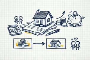 住宅ローンの保証会社と保証料のイメージ