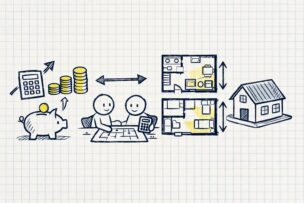 フラット35の借入可能額を計算するイメージ
