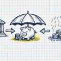 預金保険制度で守られる預金と対象外の預金のイメージ