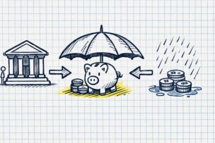 預金保険制度で守られる預金と対象外の預金のイメージ
