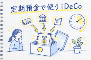 iDeCoで定期預金を運用するイメージ